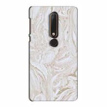Мраморный чехол на Nokia 6 2018 (VPrint) Белый Мрамор - купить на Floy.com.ua