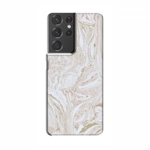 Мраморный чехол на Samsung Galaxy S21 Plus (VPrint) Белый Мрамор - купить на Floy.com.ua