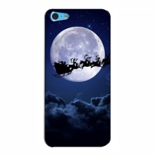 Новогодние Чехлы для Apple 5c (VPrint) Санта - луна - купить на Floy.com.ua