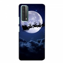 Новогодние Чехлы для Huawei P Smart 2021 (VPrint) Санта - луна - купить на Floy.com.ua