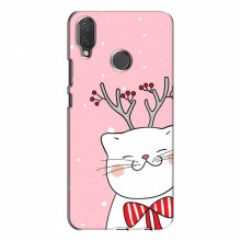 Новогодние Чехлы для Huawei P Smart Plus (VPrint) Зимний кот - купить на Floy.com.ua