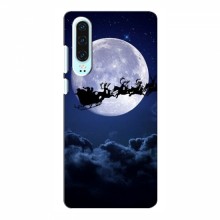 Новогодние Чехлы для Huawei P30 (VPrint) Санта - луна - купить на Floy.com.ua