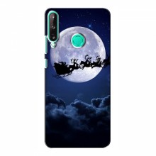 Новогодние Чехлы для Huawei P40 Lite e (VPrint) Санта - луна - купить на Floy.com.ua