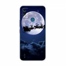 Новогодние Чехлы для Нокиа С21 Плюс (VPrint) Санта - луна - купить на Floy.com.ua