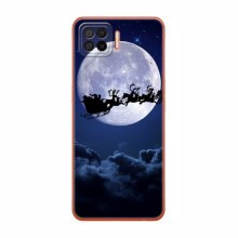 Новогодние Чехлы для Оппо А73 (VPrint) Санта - луна - купить на Floy.com.ua