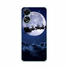 Новогодние Чехлы для Оппо А78 (VPrint) Санта - луна - купить на Floy.com.ua