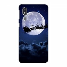 Новогодние Чехлы для Samsung Galaxy A2 Core (VPrint) Санта - луна - купить на Floy.com.ua