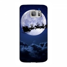Новогодние Чехлы для Samsung S7 Еdge, G935 (VPrint) Санта - луна - купить на Floy.com.ua