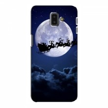 Новогодние Чехлы для Samsung J6 Plus, J6 Плюс 2018 (J610) (VPrint) Санта - луна - купить на Floy.com.ua