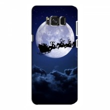 Новогодние Чехлы для Samsung S8, Galaxy S8, G950 (VPrint) Санта - луна - купить на Floy.com.ua