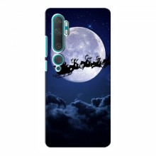 Новогодние Чехлы для Xiaomi Mi 10 Pro (VPrint) Санта - луна - купить на Floy.com.ua