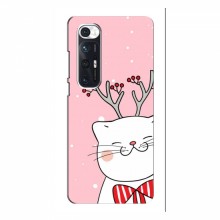 Новогодние Чехлы для Xiaomi Mi 10s (VPrint) Зимний кот - купить на Floy.com.ua