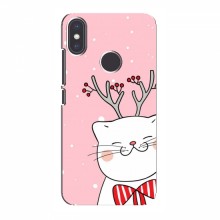 Новогодние Чехлы для Xiaomi Mi A2 (VPrint) Зимний кот - купить на Floy.com.ua