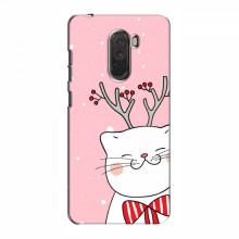 Новогодние Чехлы для Xiaomi Pocophone F1 (VPrint) Зимний кот - купить на Floy.com.ua