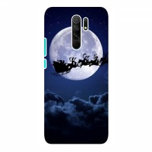 Новогодние Чехлы для Редми 9 (VPrint) Санта - луна - купить на Floy.com.ua