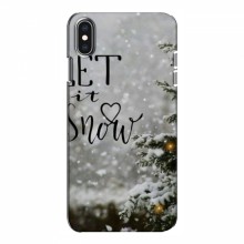 Новогодние, Праздничные Чехлы для iPhone Xs - 2024 год Let it snow - купить на Floy.com.ua
