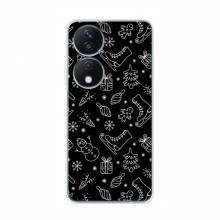 Новогодние, Праздничные Чехлы для Huawei Honor X7b - 2024 год Новогодний фон - купить на Floy.com.ua