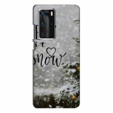 Новогодние, Праздничные Чехлы для Huawei P40 Pro - 2024 год Let it snow - купить на Floy.com.ua