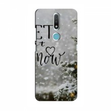 Новогодние, Праздничные Чехлы для Nokia 2.4 - 2024 год Let it snow - купить на Floy.com.ua