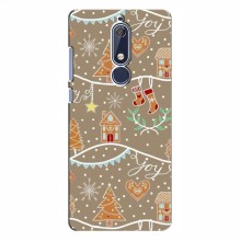 Новогодние, Праздничные Чехлы для Nokia 5.1 - 2024 год Новогодние пряники - купить на Floy.com.ua