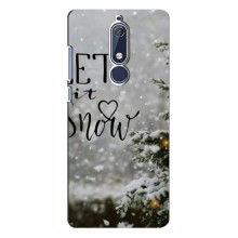 Новогодние, Праздничные Чехлы для Nokia 5.1 - 2024 год Let it snow - купить на Floy.com.ua