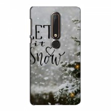 Новогодние, Праздничные Чехлы для Nokia 6 2018 - 2024 год Let it snow - купить на Floy.com.ua