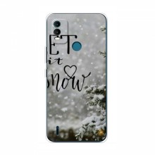 Новогодние, Праздничные Чехлы для Nokia C21 Plus - 2024 год Let it snow - купить на Floy.com.ua