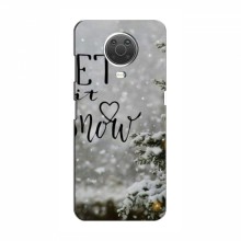 Новогодние, Праздничные Чехлы для Nokia G10 - 2024 год Let it snow - купить на Floy.com.ua