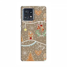 Новогодние, Праздничные Чехлы для Motorola Edge 40 Pro - 2024 год Новогодние пряники - купить на Floy.com.ua
