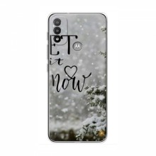 Новогодние, Праздничные Чехлы для Motorola MOTO E20 - 2024 год Let it snow - купить на Floy.com.ua