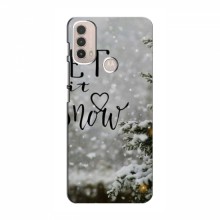 Новогодние, Праздничные Чехлы для Motorola MOTO E40 - 2024 год Let it snow - купить на Floy.com.ua