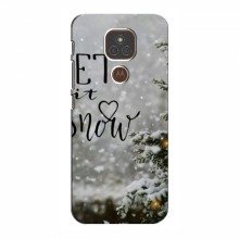 Новогодние, Праздничные Чехлы для Motorola MOTO E7 Plus - 2024 год Let it snow - купить на Floy.com.ua