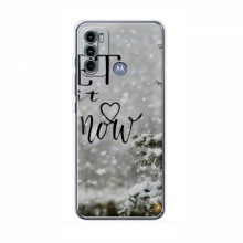 Новогодние, Праздничные Чехлы для Motorola MOTO G60 - 2024 год Let it snow - купить на Floy.com.ua