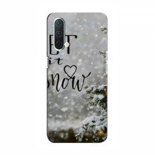 Новогодние, Праздничные Чехлы для OnePlus Nord CE 5G - 2024 год Let it snow - купить на Floy.com.ua