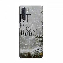 Новогодние, Праздничные Чехлы для OPPO A91 - 2024 год Let it snow - купить на Floy.com.ua