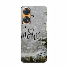 Новогодние, Праздничные Чехлы для OPPO Reno 8T - 2024 год Let it snow - купить на Floy.com.ua