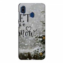 Новогодние, Праздничные Чехлы для Samsung Galaxy A20 2019 (A205F) - 2024 год Let it snow - купить на Floy.com.ua