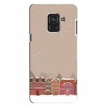 Новогодние, Праздничные Чехлы для Samsung A8, A8 2018, A530F - 2024 год Зимний город - купить на Floy.com.ua