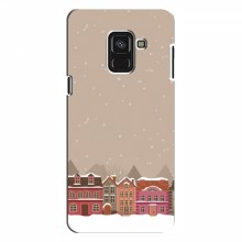 Новогодние, Праздничные Чехлы для Samsung A8 Plus , A8 Plus 2018, A730F - 2024 год Зимний город - купить на Floy.com.ua
