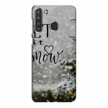 Новогодние, Праздничные Чехлы для Samsung Galaxy A21 (A215) - 2024 год Let it snow - купить на Floy.com.ua