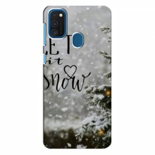 Новогодние, Праздничные Чехлы для Samsung Galaxy A21s - 2024 год Let it snow - купить на Floy.com.ua