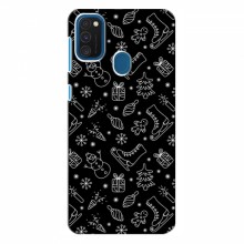 Новогодние, Праздничные Чехлы для Samsung Galaxy A21s - 2024 год Новогодний фон - купить на Floy.com.ua