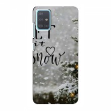 Новогодние, Праздничные Чехлы для Samsung Galaxy A51 5G (A516) - 2024 год Let it snow - купить на Floy.com.ua