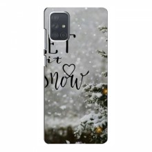 Новогодние, Праздничные Чехлы для Samsung Galaxy A71 (A715) - 2024 год Let it snow - купить на Floy.com.ua