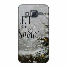 Новогодние, Праздничные Чехлы для Samsung J7, J700, J700H - 2024 год Let it snow - купить на Floy.com.ua