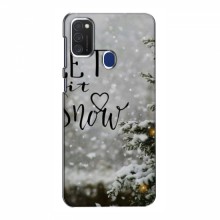 Новогодние, Праздничные Чехлы для Samsung Galaxy M21s - 2024 год Let it snow - купить на Floy.com.ua