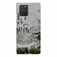 Новогодние, Праздничные Чехлы для Samsung Galaxy S10 Lite - 2024 год Let it snow - купить на Floy.com.ua