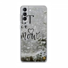 Новогодние, Праздничные Чехлы для Samsung Galaxy S22 - 2024 год Let it snow - купить на Floy.com.ua