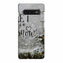 Новогодние, Праздничные Чехлы для Samsung S10 - 2024 год Let it snow - купить на Floy.com.ua