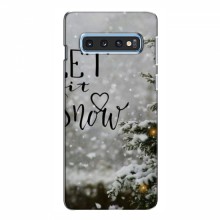 Новогодние, Праздничные Чехлы для Samsung S10e - 2024 год Let it snow - купить на Floy.com.ua